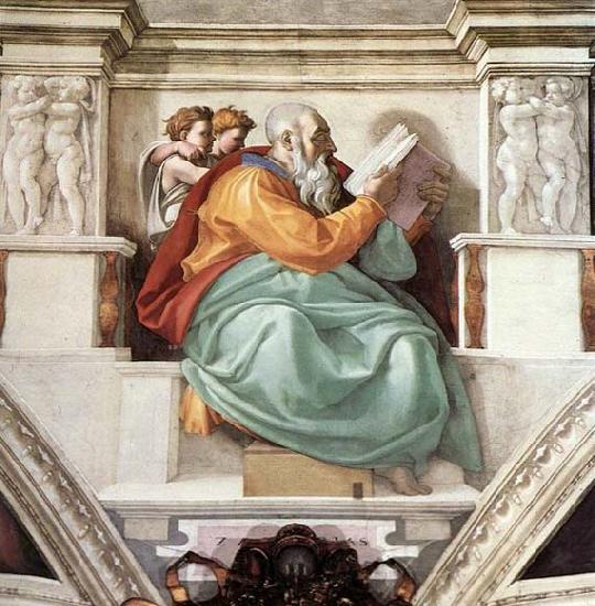 Michelangelo Buonarroti Zechariah Spain oil painting art